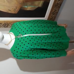 Ellen Tracy Poka Dot Cardigan